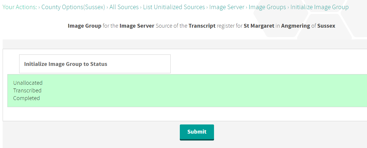 Initialize Image Group Initialize Image Group