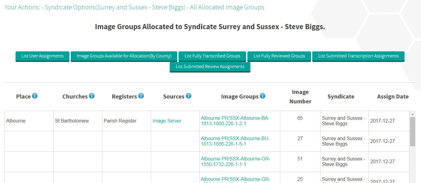 List Allocations List Allocations