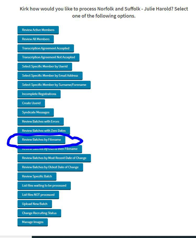 List batches by file name