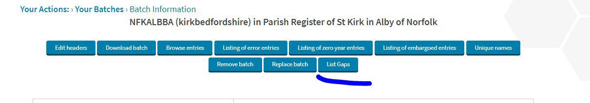 List Gaps